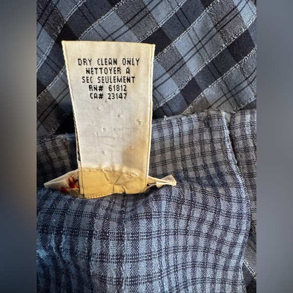 Talbots Sky Blue Plaid Tie Back Lightweight Preppy Shift Maxi Dress Sz 12 - Picture 7 of 10